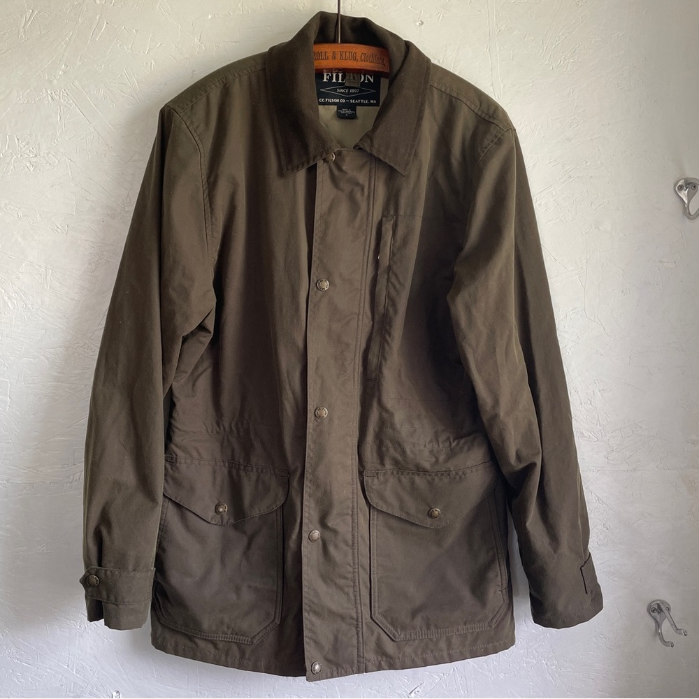FILSON Made In USA Cover Cloth Cotton Jacket Coat Mens Sz Small